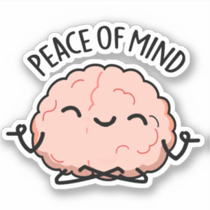 Peace Of Mind Funny Brain Meditation Pun 