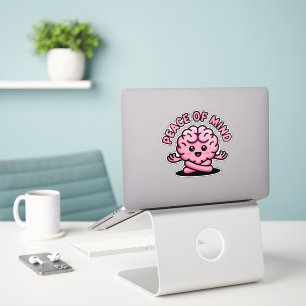 Peace of Mind Meditating Brain Sticker
