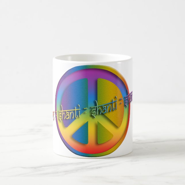 Peace Om Shanti Coffee Mug (Center)