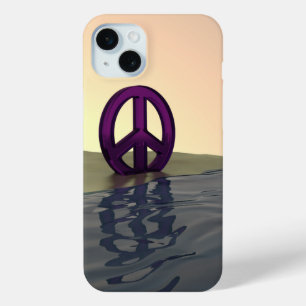 Peace on a Beach iPhone 15 Mini Case