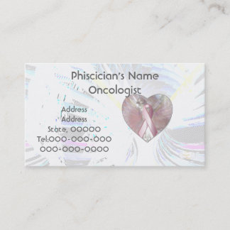 Peace On Angelic Wings Pink Ribbon Business Card