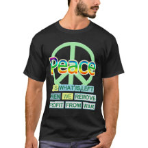 Peace (on dark shirt)