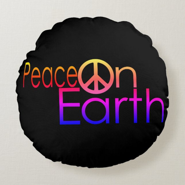 Peace on Earth #2 Round Cushion (Front)