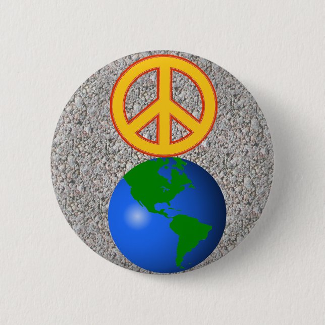 Peace On Earth 6 Cm Round Badge (Front)