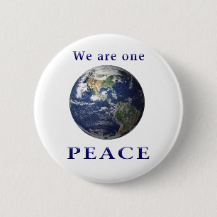Peace on earth 6 cm round badge