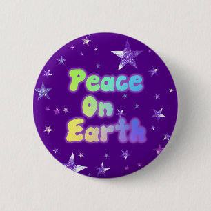 Peace On Earth 6 Cm Round Badge