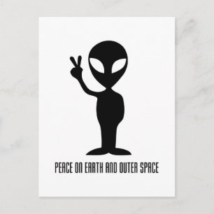 Peace on Earth and Outer Space Postcard