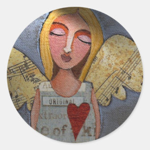 Peace on Earth Angel - Christmas stickers