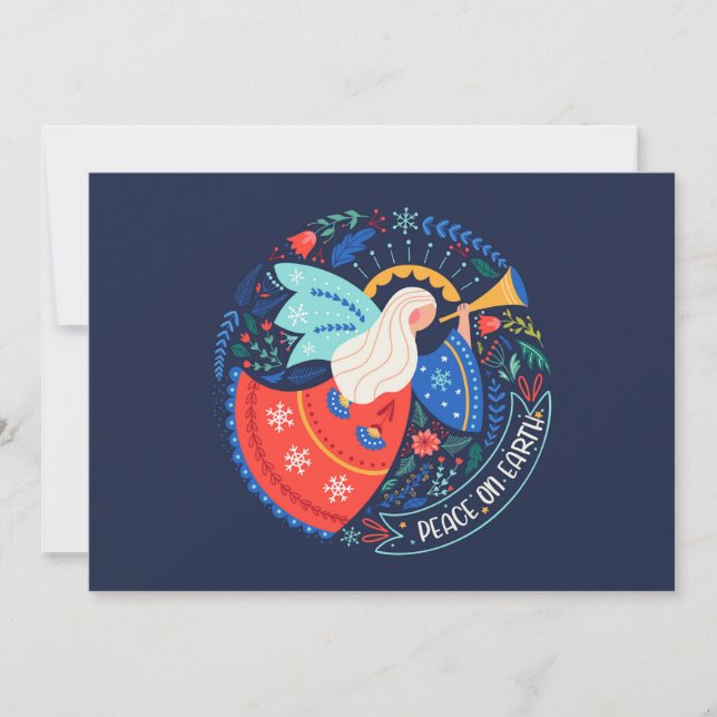 Peace on Earth Angel Design Card (Front)