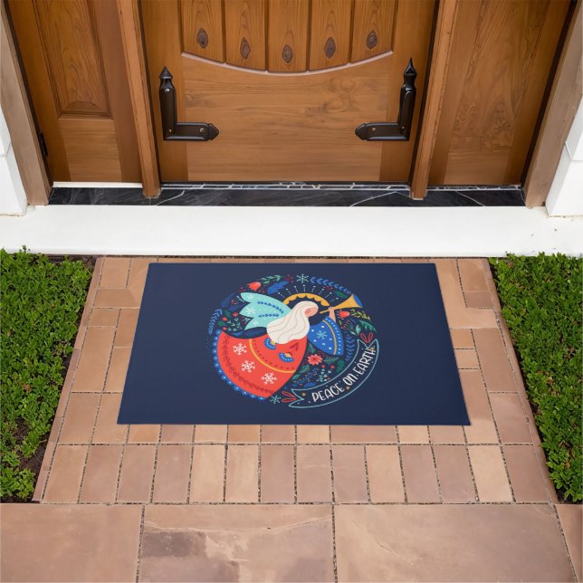 Peace on Earth Angel Design Doormat (Outdoor)