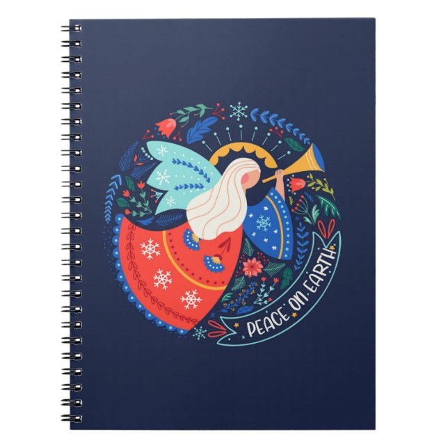 Peace on Earth Angel Design Notebook (Front)