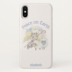 Peace on Earth Angel Shepherd with Lambs iPhone X Case