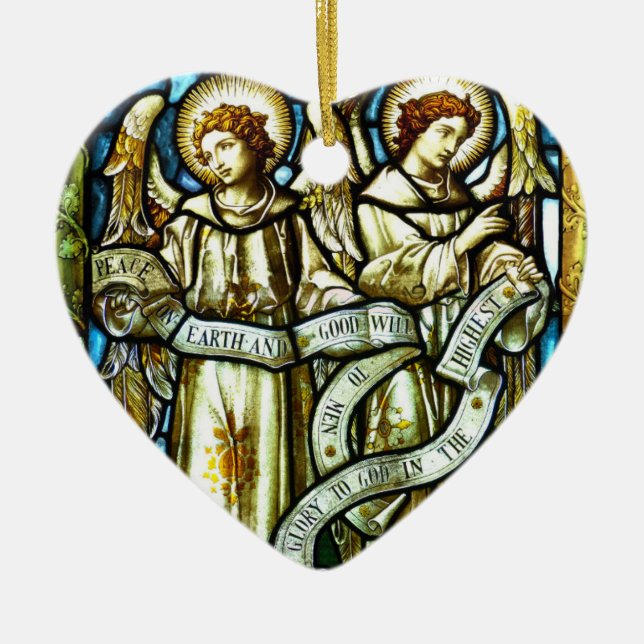Peace on Earth Angels Christmas Ornament (Front)