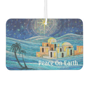 Peace On Earth Bethlehem Star Car Air Freshener