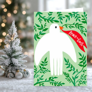 Peace on Earth Bird Dove Christmas Xmas Holiday Card
