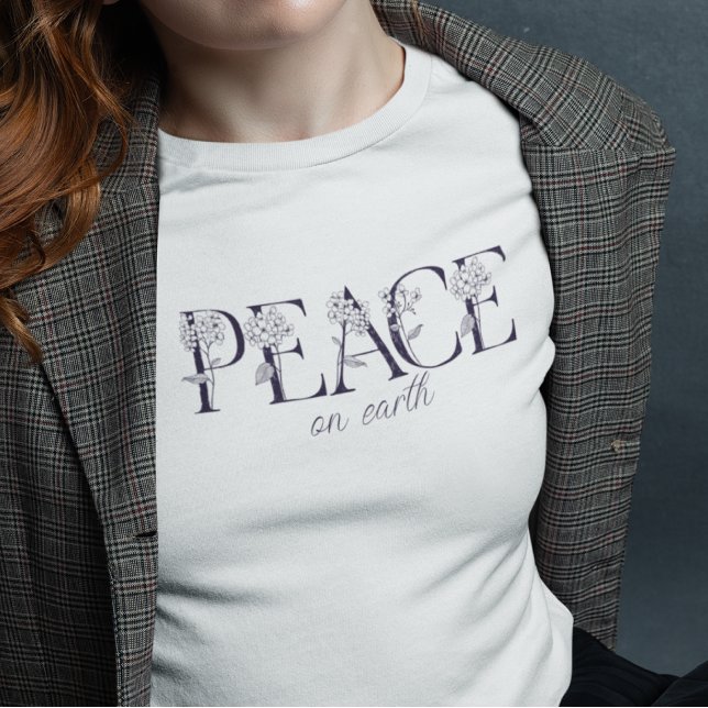 Peace On Earth Botanical Hydrangea T-Shirt (Creator Uploaded)