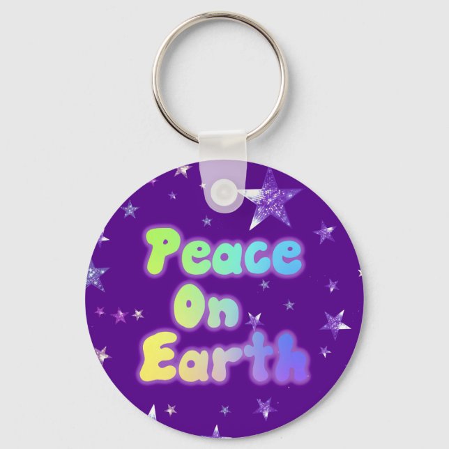 Peace On Earth Button Key Ring (Front)
