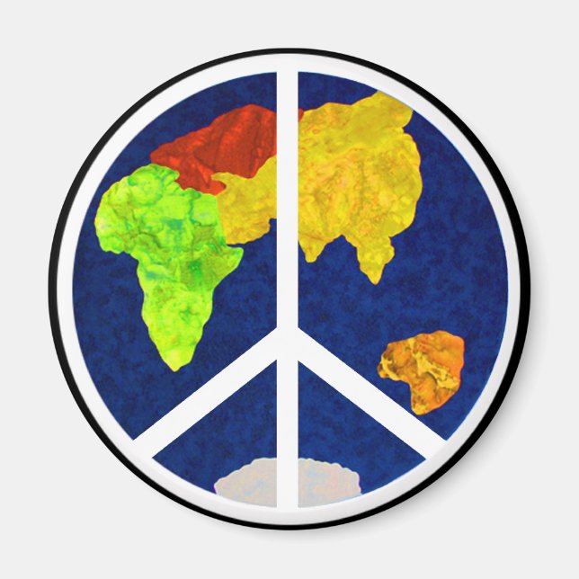 Peace on Earth Button Magnet (Front)