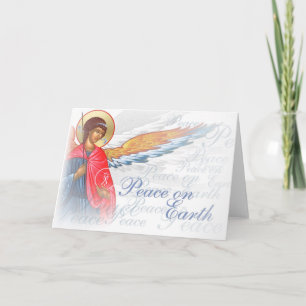 Peace on Earth card with Nativity scene