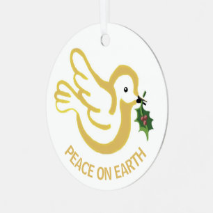 Peace on Earth Ceramic Ornament