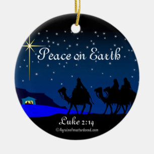 Peace on Earth Ceramic Ornament