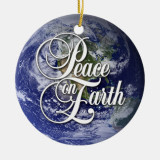 Peace on Earth Ceramic Tree Decoration
