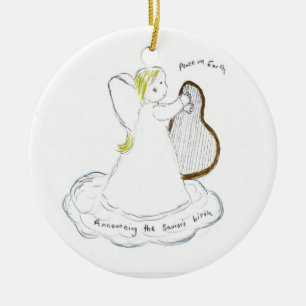 Peace on Earth Ceramic Tree Decoration