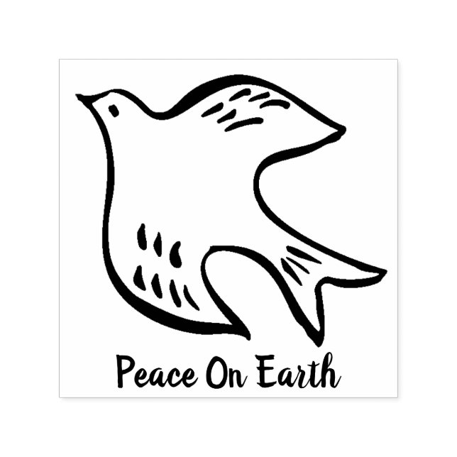 Peace On Earth Christian Christmas Dove Self-inking Stamp (Design)