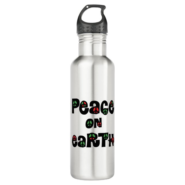 Peace On Earth Christmas 710 Ml Water Bottle (Front)