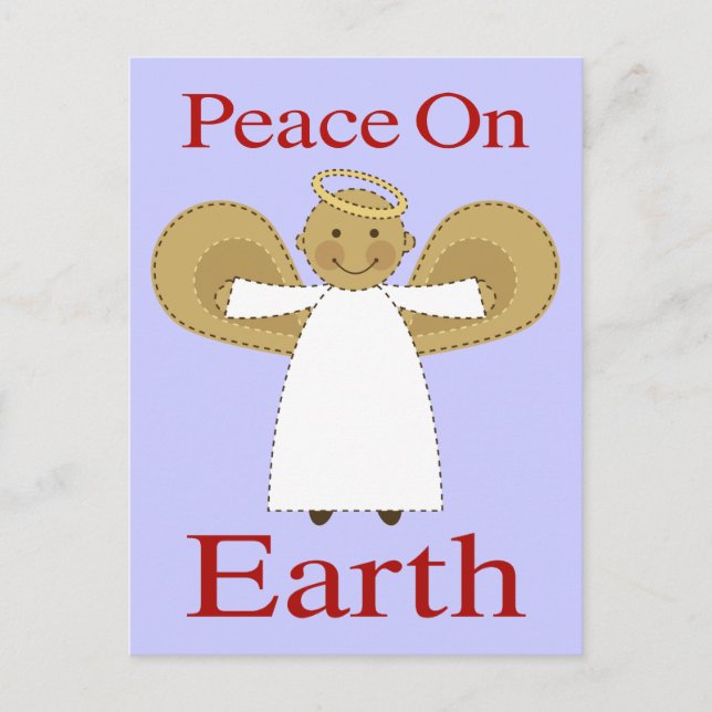 Peace On Earth Christmas Angel Post Card (Front)