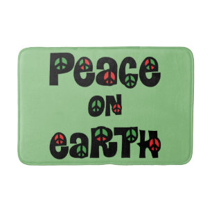 Peace On Earth Christmas Bath Mat