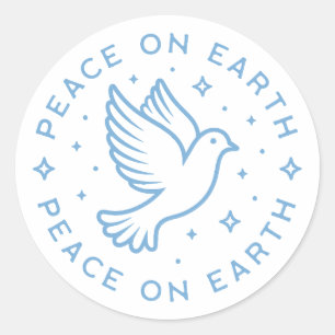 Peace on earth Christmas Classic Round Sticker