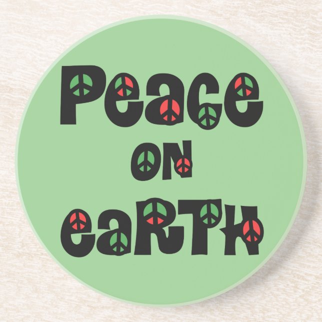 Peace On Earth Christmas Coaster (Front)