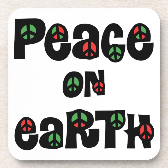 Peace On Earth Christmas Coaster (Front)
