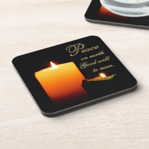 Peace on Earth Christmas Coasters