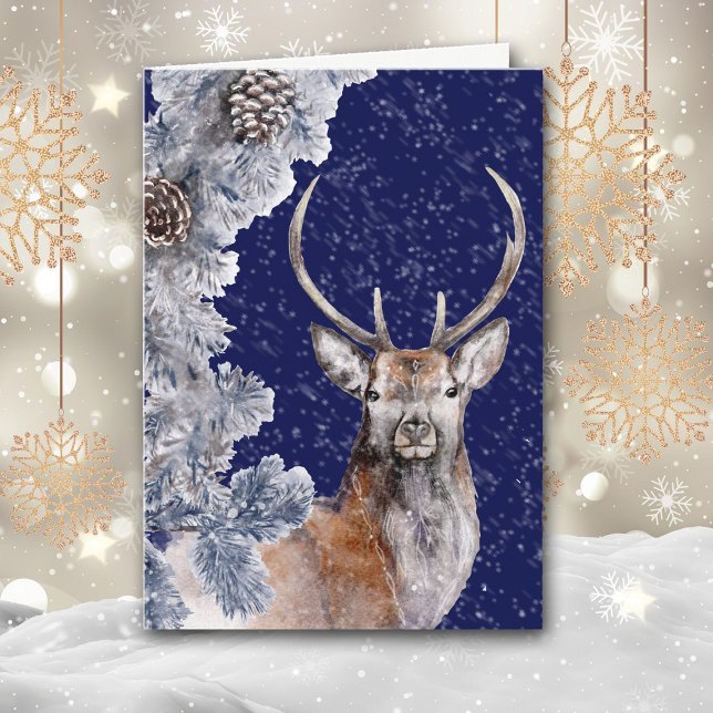 Peace on Earth Christmas Deer Holiday Card (Creator Uploaded)
