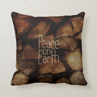 Peace On Earth Christmas Design Cushion
