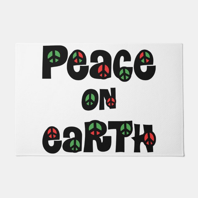 Peace On Earth Christmas Doormat (Front)