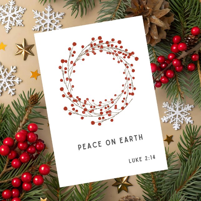 Peace on Earth Christmas Folded Holiday Card (Creator Uploaded)