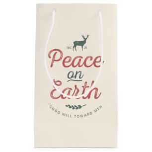 Peace on Earth Christmas Gift Bag
