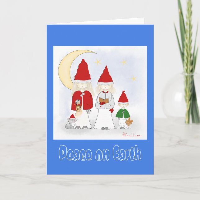 Peace on Earth Christmas Holiday Greeting Card (Front)