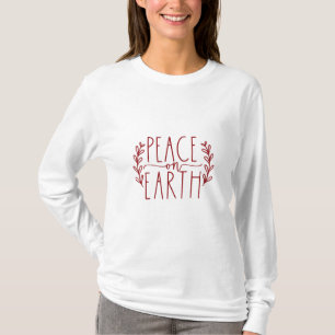 Peace On Earth Christmas Holiday Personalised T-Shirt