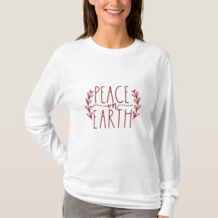 Peace On Earth Christmas Holiday Personalised T-Shirt