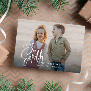 Peace on earth   Christmas Holiday Photo Postcard