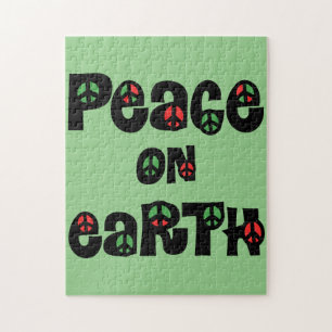 Peace On Earth Christmas Jigsaw Puzzle