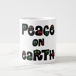 Peace On Earth Christmas Large Coffee Mug