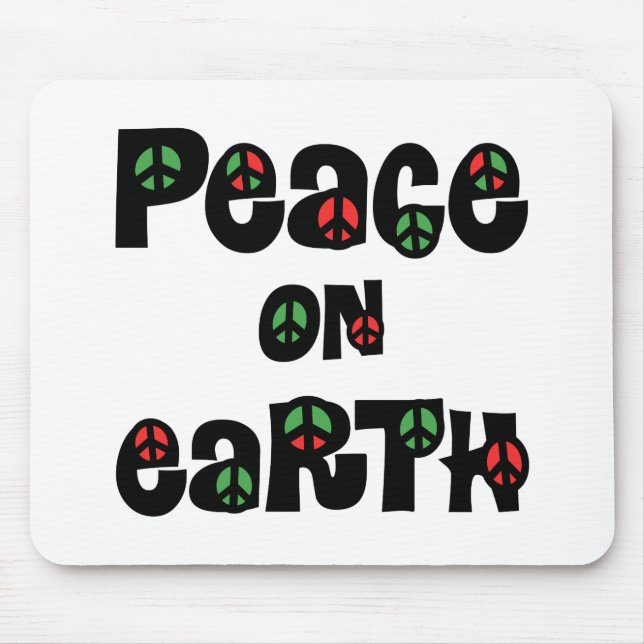 Peace On Earth Christmas Mouse Pad (Front)