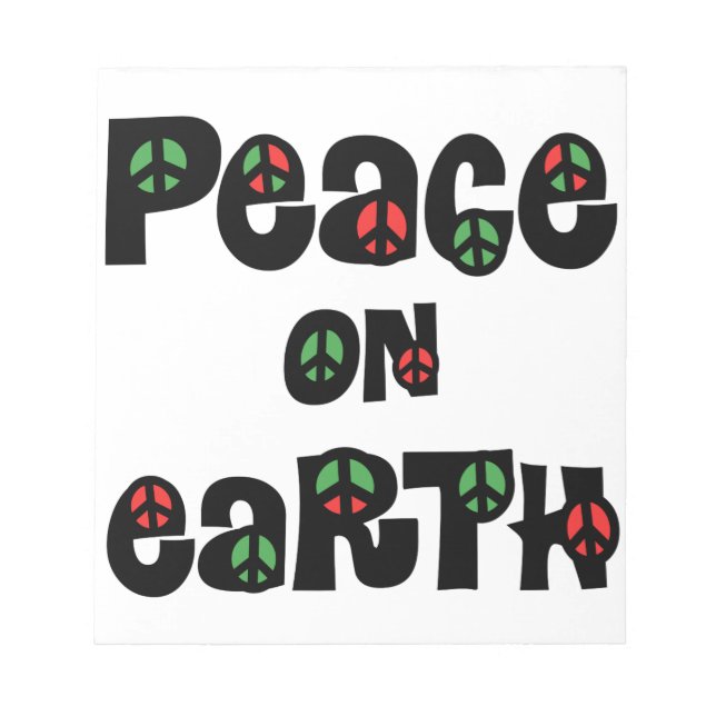 Peace On Earth Christmas Notepad (Front)