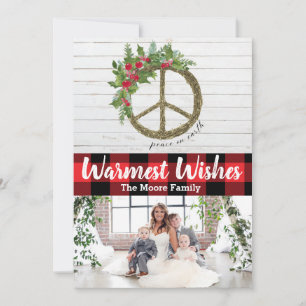 Peace On Earth Christmas Photo Card