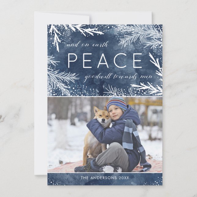 Peace On Earth - Christmas Photo Card (Front)